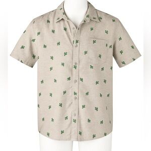 Molokai Surf Co. Gray Cactus Button‎ Down - Size XXL
